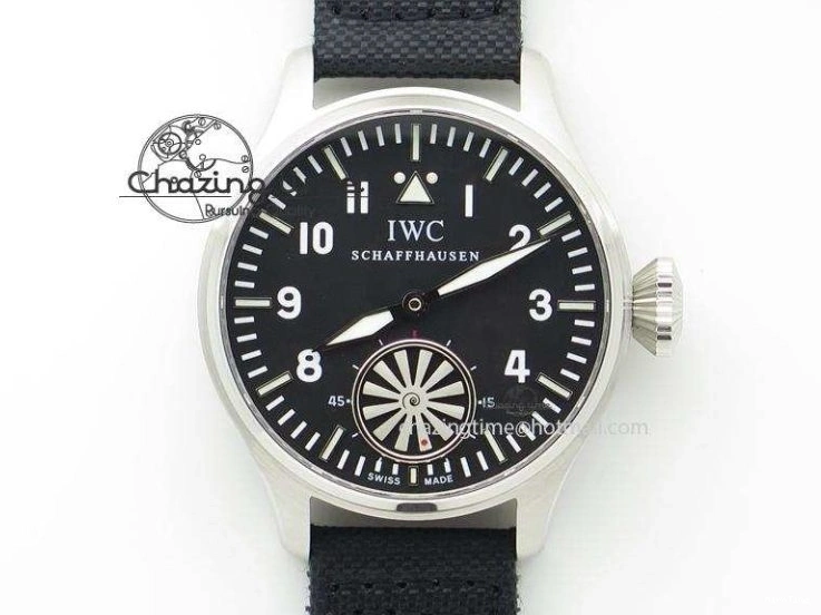 MIROTIME 0409 Pilot Chrono SS IW387809 ZF 1:1 Best Edition Silver Dial Blue Numbers On Blue Leather Strap A Lightweight 7263